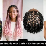 Boho Knotless Braids with Curls – 20 Protective Styles to Try Boho Knotless Braids with Curls