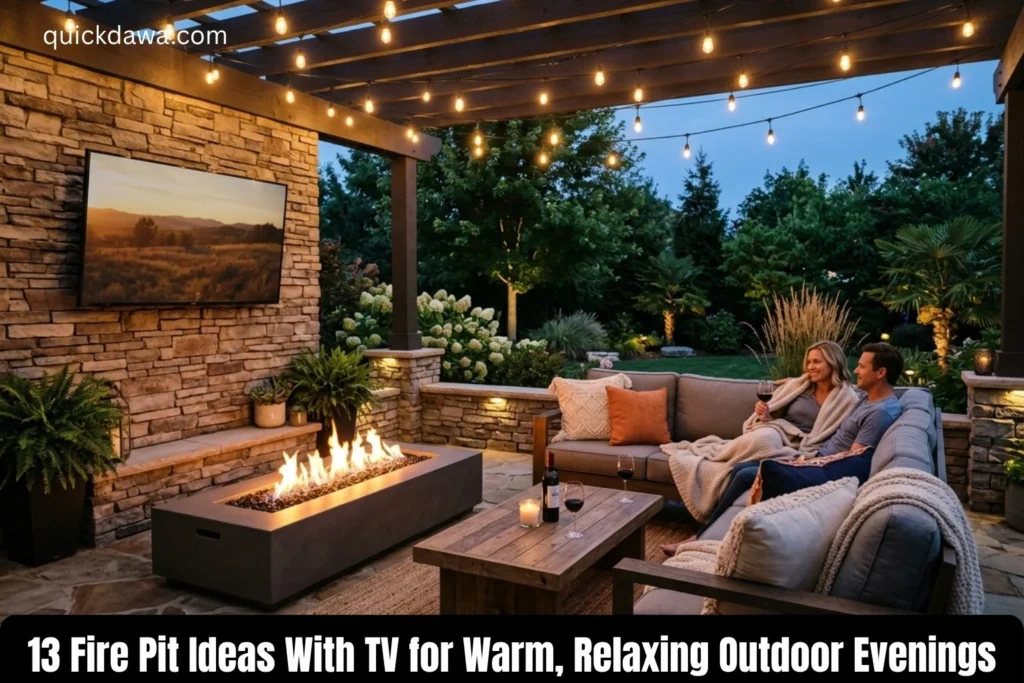 Fire Pit Ideas With TV