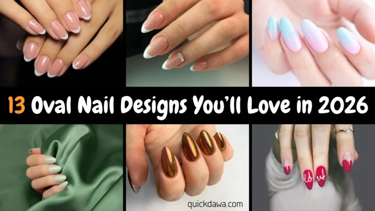 13 Oval Nail Designs