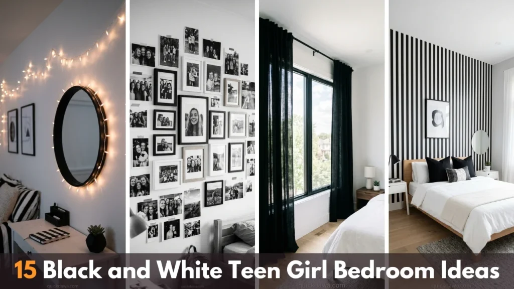 15 Black and White Teen Girl Bedroom Ideas