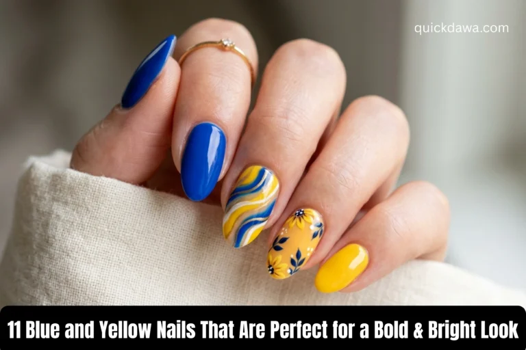 11 Blue and Yellow Nails That Are Perfect for a Bold & Bright Look
